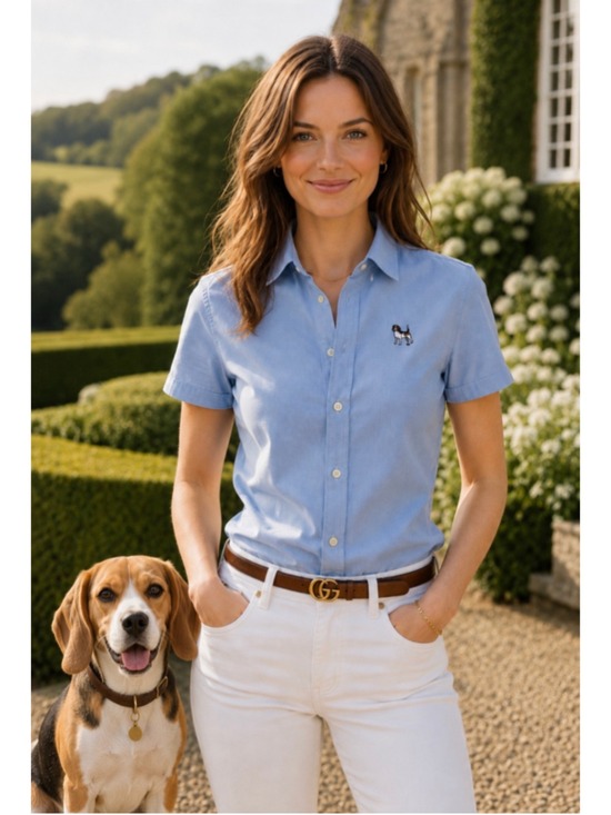 Ralph Lauren Tops - Vintage Ralph Lauren Sport Beagle Logo Oxford Shirt Women’s 6 Blue Hong Kong